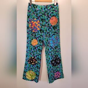 Alexsandro Palombo Unique Ultra Rare Floral Patchwork Designer Pants - Size 38